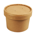 Pot en Carton Kraft - Revêtement PLA Biodégradable - 240 ml