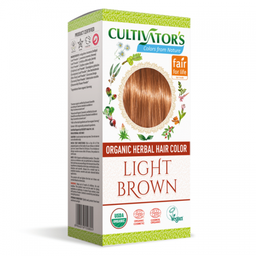 Coloration Végétale Biologique "Light Brown" (Châtain Clair) - Cultivator's Colors From Nature - MA PLANETE BEAUTE