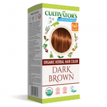 Coloration Végétale Biologique "Dark Brown" (Châtain Doré Foncé) - Cultivator's Colors From Nature