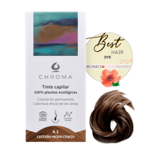 Teinte 4.1 - Châtain Moyen Cendré - Coloration Capillaire Végétale Bio| Chroma