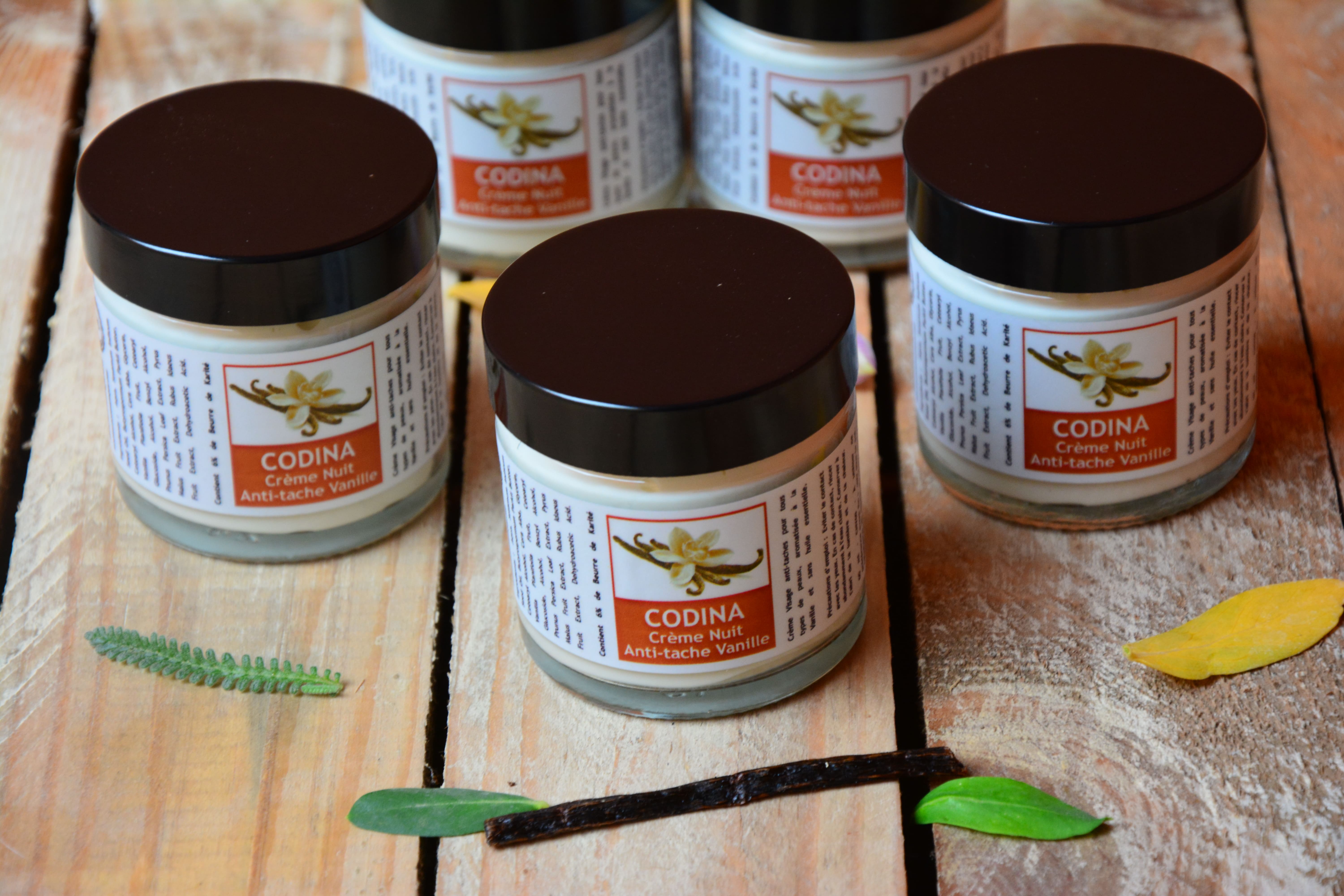 Crème de Nuit Bio Anti-tache Vanille - Codina - MA PLANETE BEAUTE