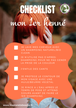Check-list mon 1er henné